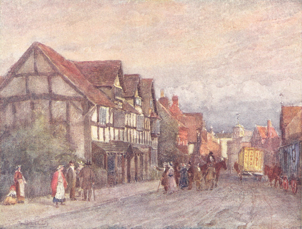 WARCS. Shakespeare's Birthplace 1916 old antique vintage print picture
